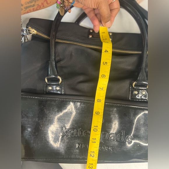 Kate Spade New York Black Nylon Carmen Shoulder Crossbody Foldover Satchel Bag - Picture 10 of 11